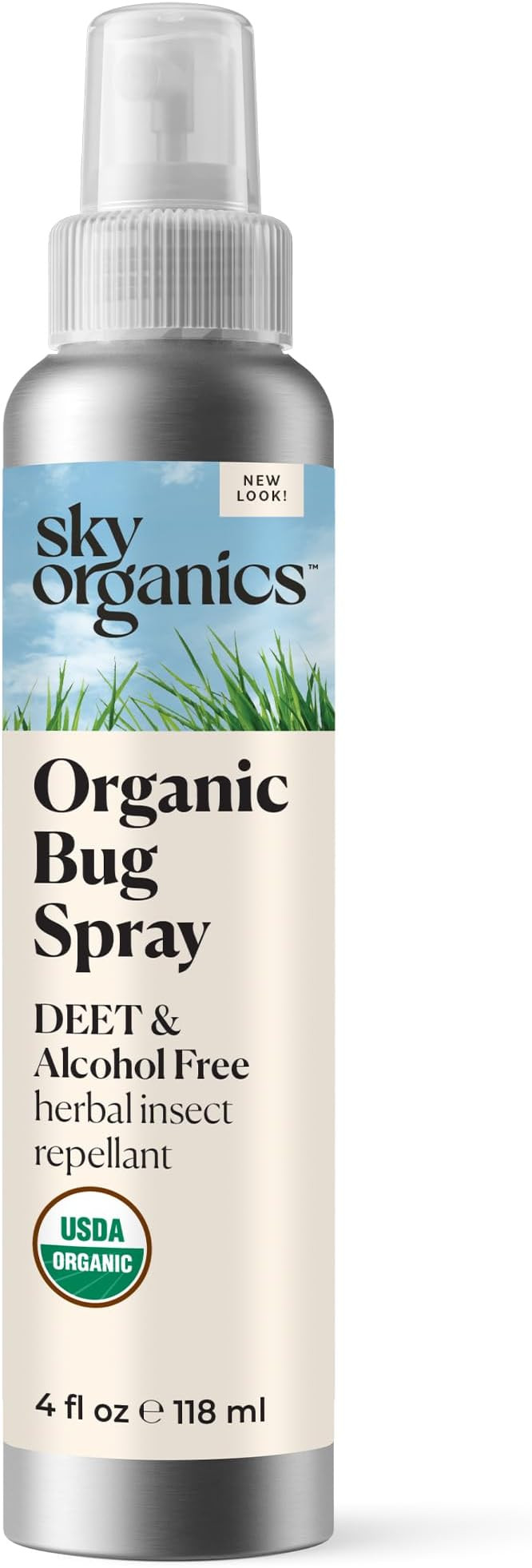 Sky Organics - Organic Bug Spray, 4oz - Deet & Alcohol Free - Herbal Insect & Mosquito Spray - Pr... | Amazon (US)