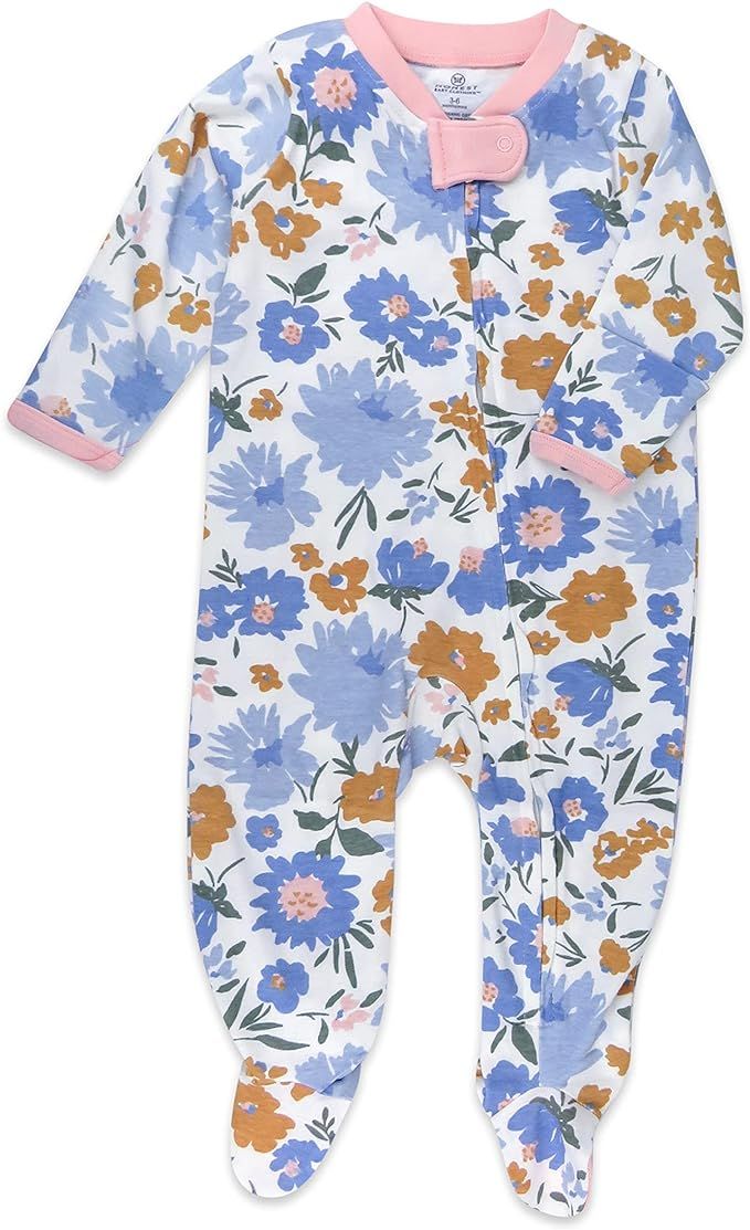 HonestBaby baby-girls Organic Cotton Footed Sleep & Play Pajamas | Amazon (US)