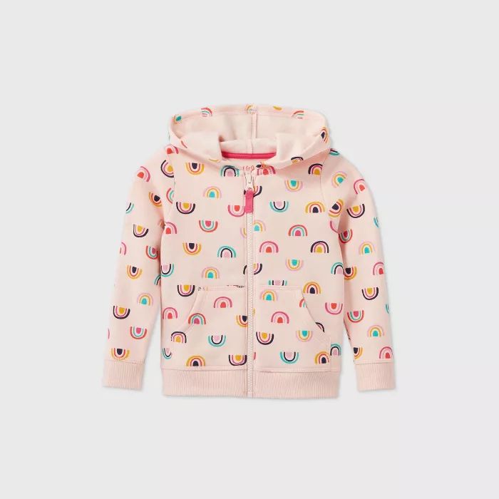 Toddler Girls' Printed Fleece Zip-Up Sweatshirt - Cat & Jack™ | Target