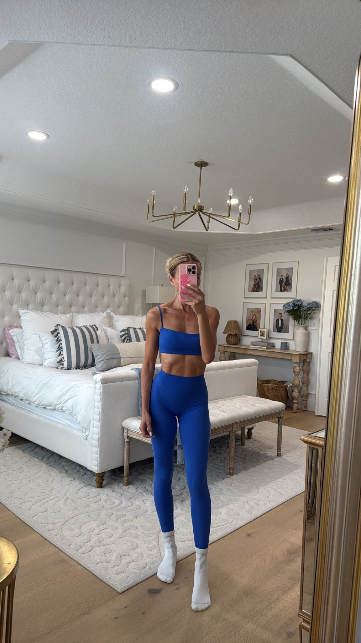 Affordable workout outfit! Leggings are $32 and the sports bra is $28. Also linked my
Favorite bike shorts that are $9! Everything is tts 