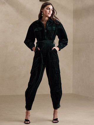 Lia Velvet Jumpsuit | Banana Republic (US)
