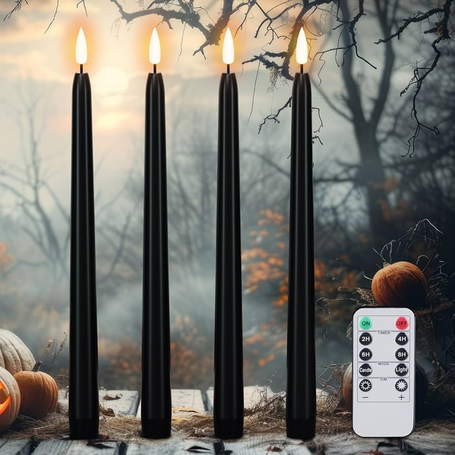DRomance Flameless Taper Candles Battery Operated with Remote and Timer, 3D Wick Flickering LED T... | Amazon (US)