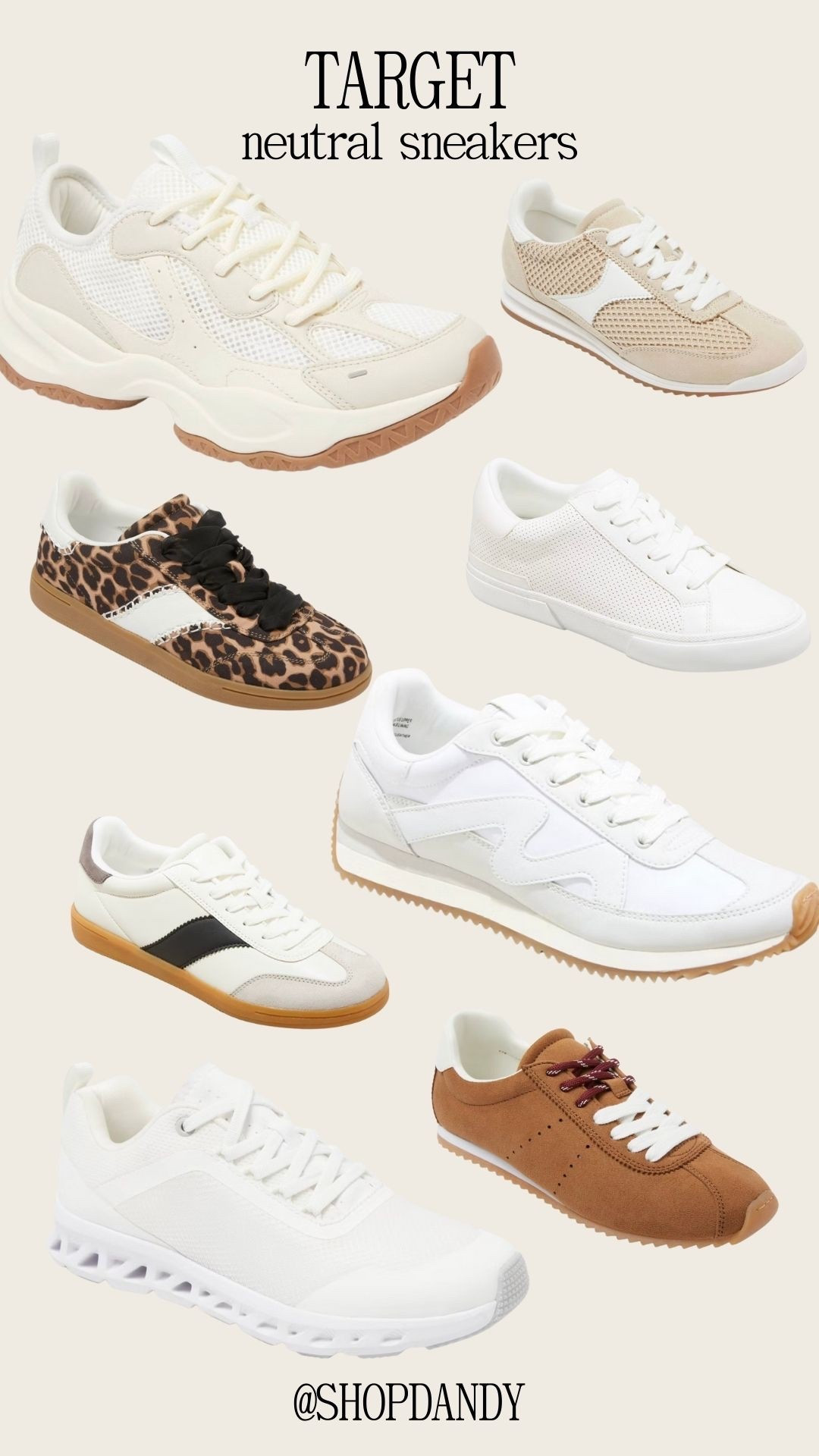 Neutral sneakers at target! 

#LTKmomlife #LTKootd #LTKFindsUnder50