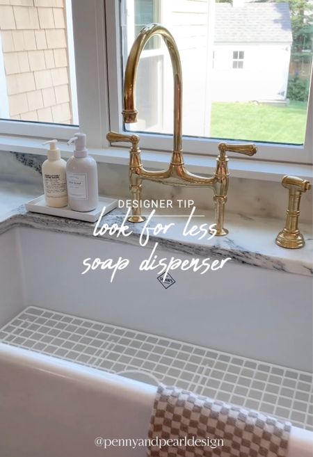 High end soaps can run upwards of $38, but not this look for less. The white porcelain dispenser was $8 at Target, the fancy label was $4 from Etsy and you can refill it any time with Dawn dish soap. 



#LTKstyletip #LTKhome #LTKfamily