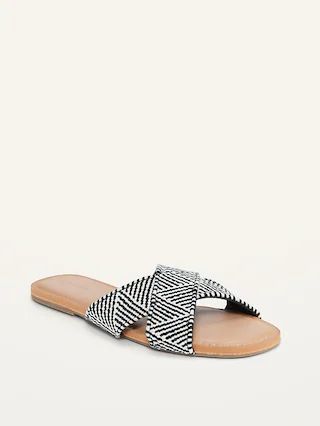 Woven-Textured Crisscross Sandals for Women | Old Navy (US)