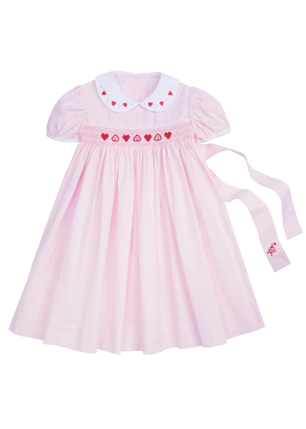 Hearts Smocked Peter Pan Dress | Little English