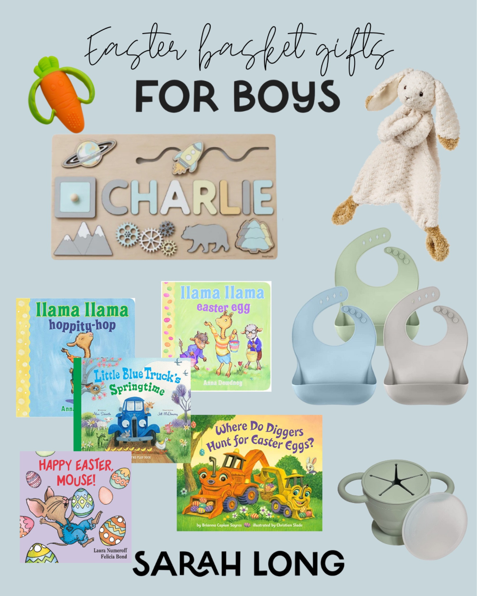 Easter baskets // easter gifts // kids // family // Toddler Easter basket // easter // easter basket ideas // baby first easter // toddler easter // boy easter basket // toddler boy // LTK Gift Guide // Sarah Long // Sarah Catherine Long // Sarah Catherine Creative

#LTKSeasonal #LTKfamily #LTKbaby