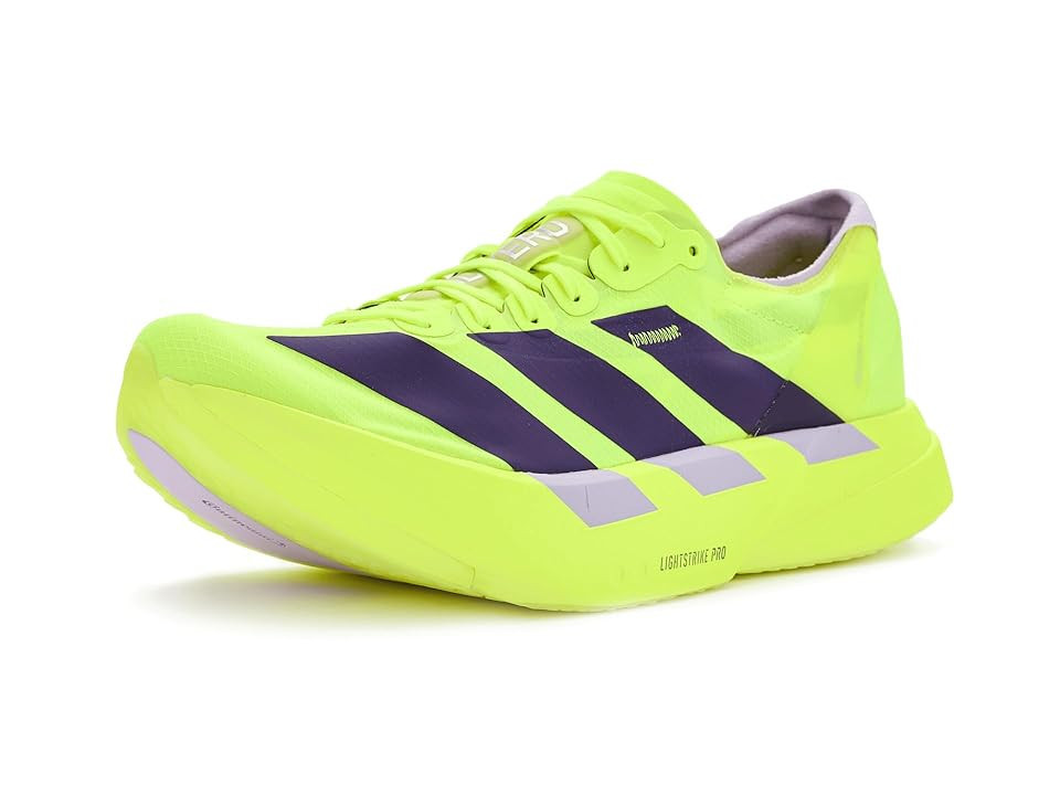 adidas Adizero Adios Pro 4 Running Shoes Men's Shoes Solar Yellow/Aurora Plum/Powder Plum: 12.5 D - Medium | Zappos.com