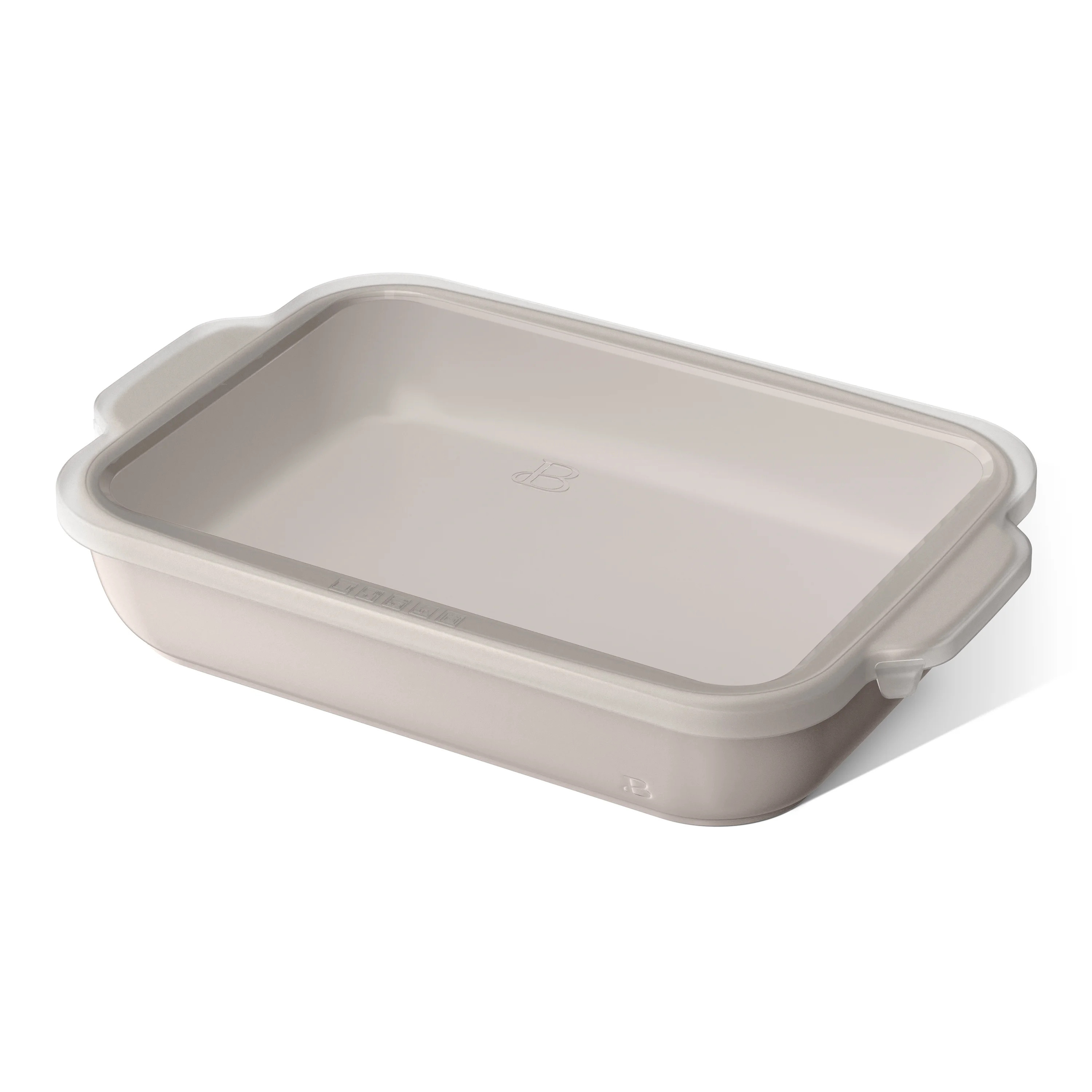 Beautiful 9”x 13” Stoneware Baker with Plastic Lid, Porcini Taupe by Drew Barrymore | Walmart (US)