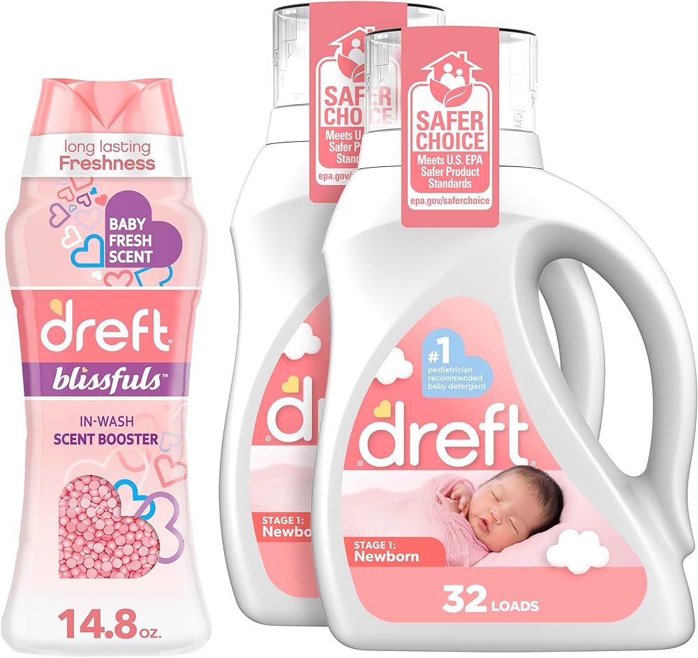 Amazon.com: Dreft Stage 1: Newborn Hypoallergenic Baby Laundry Detergent Liquid Soap, 64 Total Lo... | Amazon (US)