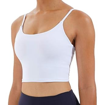 Lemedy Women Padded Sports Bra Fitness Workout Running Shirts Yoga Tank Top | Amazon (US)