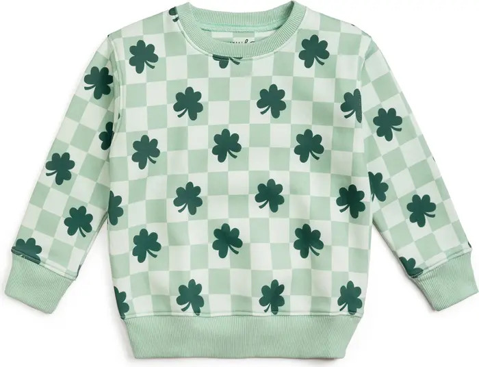 Shamrock Checkered St. Patrick's Day Sweatshirt | Nordstrom