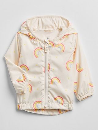 Baby Recycled Rainbow Graphic Windbuster | Gap Factory