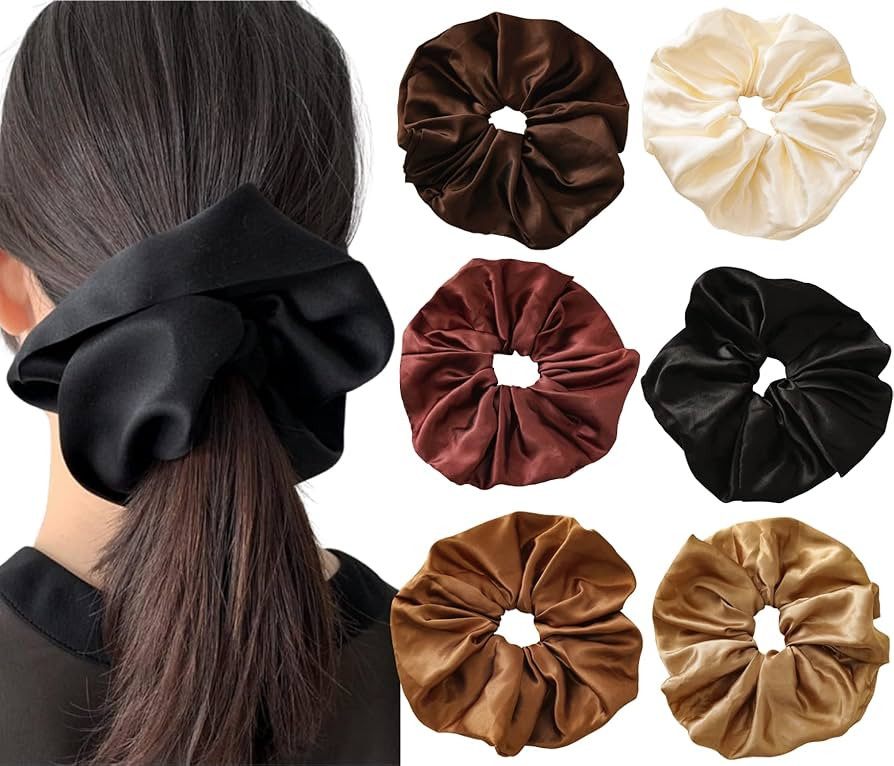 Large Satin Scrunchies Oversized Scrunchies Jumbo Scrunchies Sleeping Giant Scrunchie No Damage B... | Amazon (US)