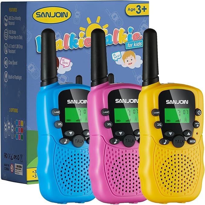SANJOIN Walkie Talkies for Kids Adults 3 Pack, Long Range Walky Talky Family Toys Gift 2 Way Radi... | Amazon (CA)