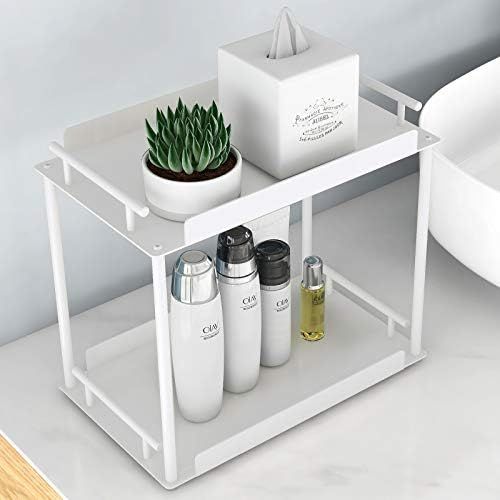 FLE Bathroom Organizer Countertop,2 Tier Bathroom Counter Organizer Kitchen Spice Rack Cosmetic O... | Amazon (US)