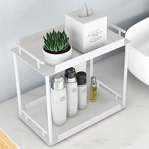 FLE Bathroom Organizer Countertop,2 Tier Bathroom Counter Organizer Kitchen Spice Rack Cosmetic Orga | Amazon (US)