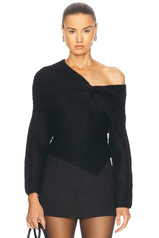 Cult Gaia Lea Knit Top in Black | FWRD | FWRD 