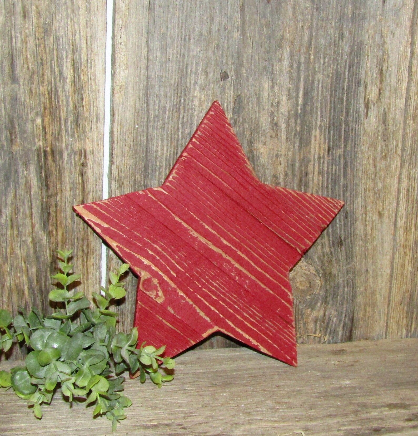 Small Rustic Wood Star  Patriotic Decor Farmhouse Decor | Etsy | Etsy (US)