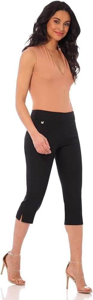 Rekucci Women's Straight Leg Comfort Capri w/Tummy Control and Secret Pocket | Amazon (US)