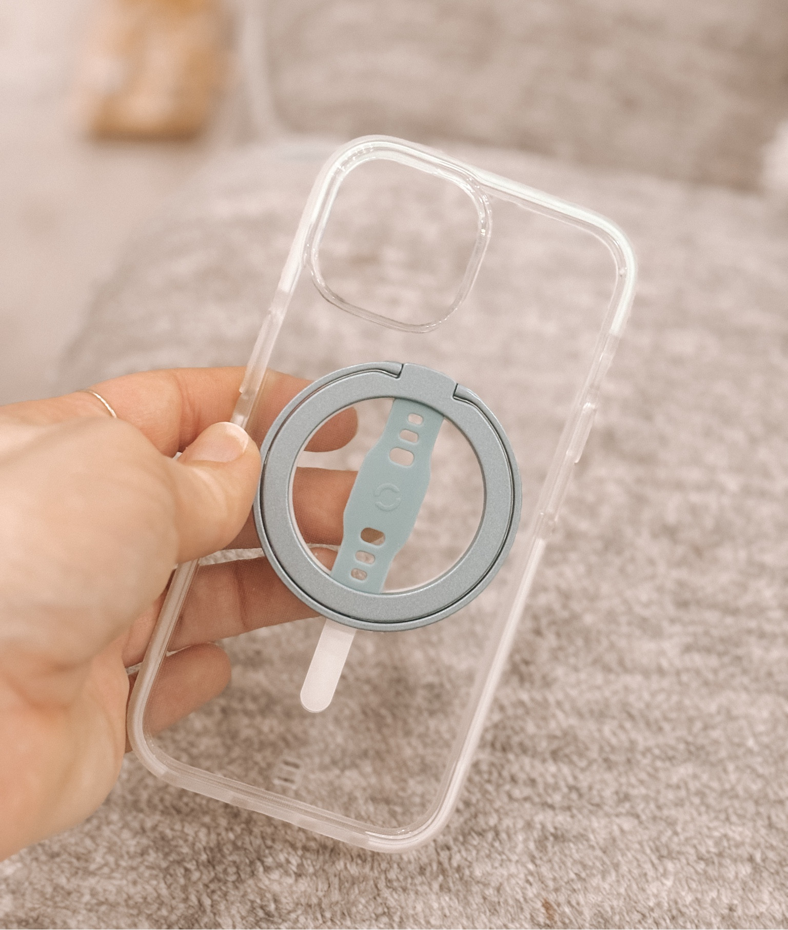 The best MagSafe accessories! 

I love a loop but I also want my phone to be pretty flat and I use a kickstand often so this really checks all the boxes and my MagSafe charger clicks right on and charges through it ! 

#LTKfindsunder50 #LTKGiftGuide