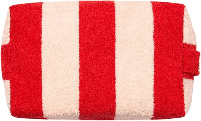 Manucurist Pink and Red Striped Terry Pouch – Travel Toiletry Bag Women – Makeup Bag – Vani... | Amazon (CA)
