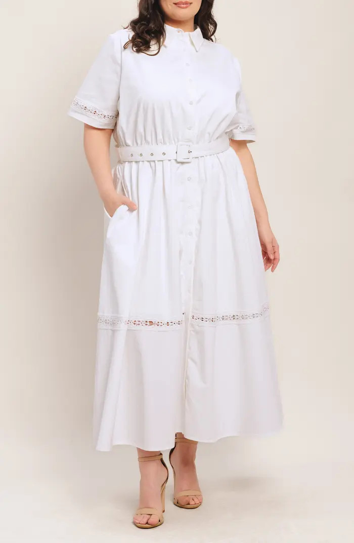 FLYING TOMATO Cotton Belted Shirtdress | Nordstromrack | Nordstrom Rack