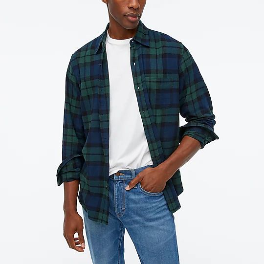 Plaid regular flannel shirt | J.Crew Factory