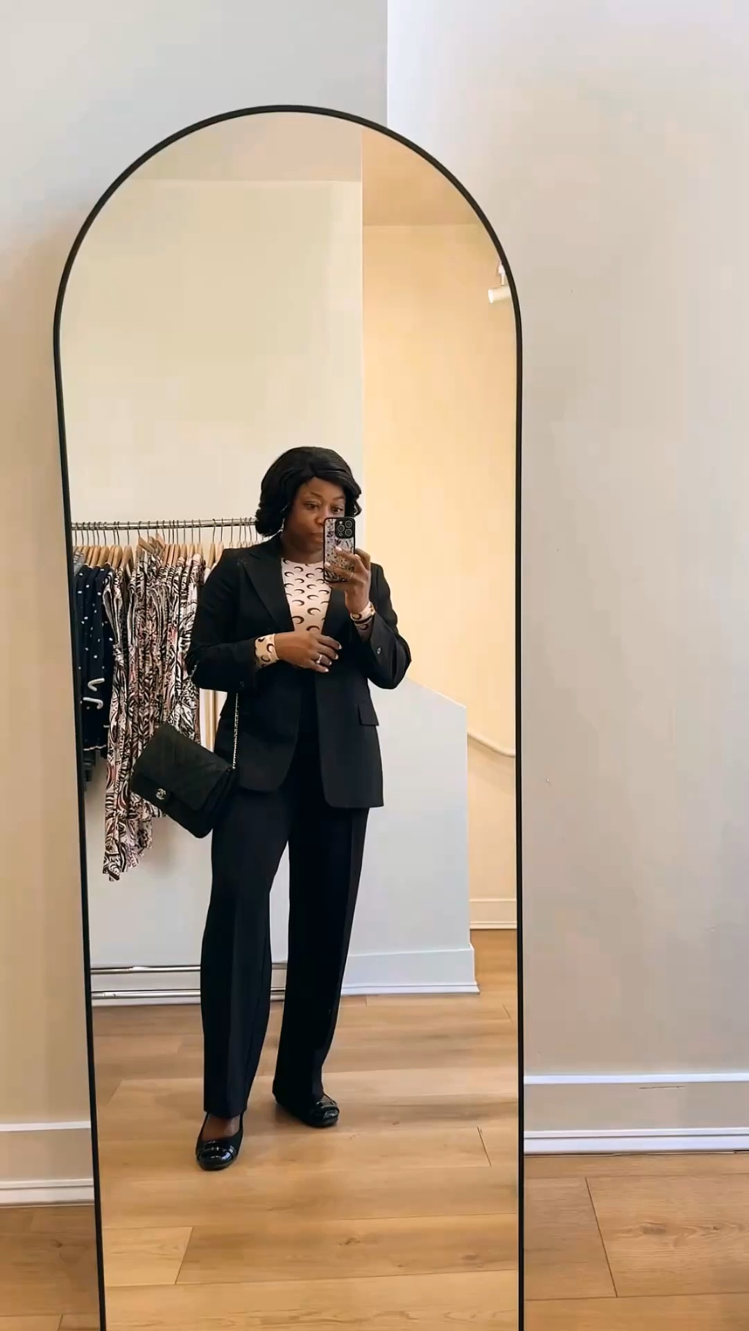 Outfit check! Tailored, but make it unexpected. 

This look may read like a full suit—but it’s actually a mix of pieces styled to perfection. The real standout? This statement top by Marine Serre peeking through—adding that signature edge with its iconic print.

It’s the contrast for me:
• classic blazer + tailored trousers
• elevated not-a-set styling
• bold, artistic detail underneath

StyleWithIntent, FashionMix, ElevatedLooks, Not a set, my style my way, elevated style, fashion Inspo, my outfits 
#MarineSerre #TailoredStyle #ModernElegance #StatementPieces #EffortlessChic

#LTKWorkwear #LTKootd
