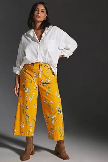 Maeve The Colette Cropped Wide-Leg Pants | Anthropologie (US)