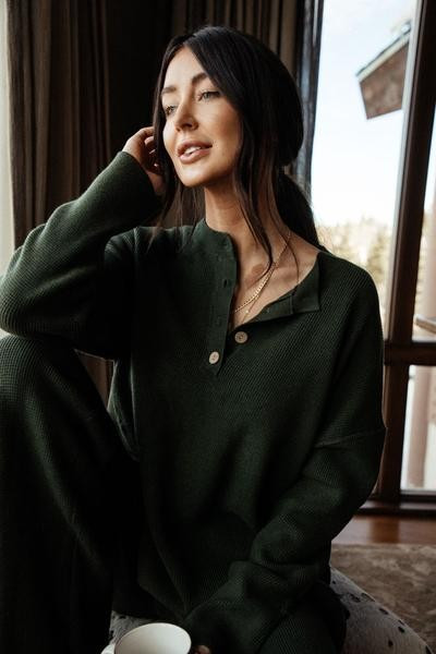 Fiona Set Sweater in Hunter Green | Böhme US