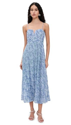 ASTR the label Women's The Bayley Midi Dress, Blue Floral, L | Amazon (US)