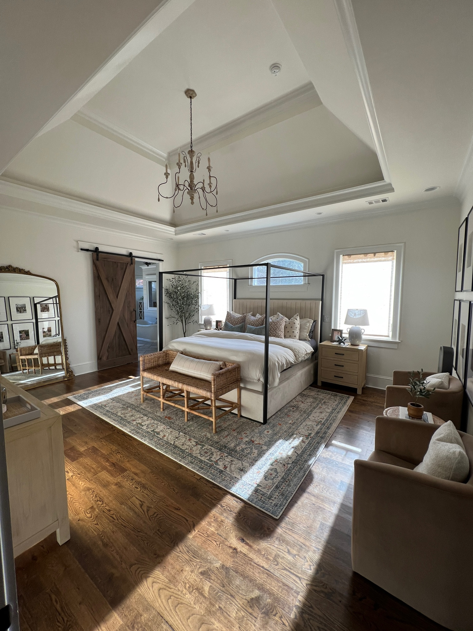 Morgan rug in multi-teal ✨ my favorite! 

Tufted velvet metal canopy bed 
Gold floor mirror
Gallery wall
Roman shades 


#LTKunder100 #LTKhome #LTKstyletip