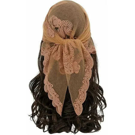 Women's Flower Embroidery Hair Scarf Headband Sheer Lace Hair Bandana | Walmart (US)