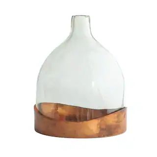 Glass Cloche with Antique Copper Metal Tray | Michaels Stores