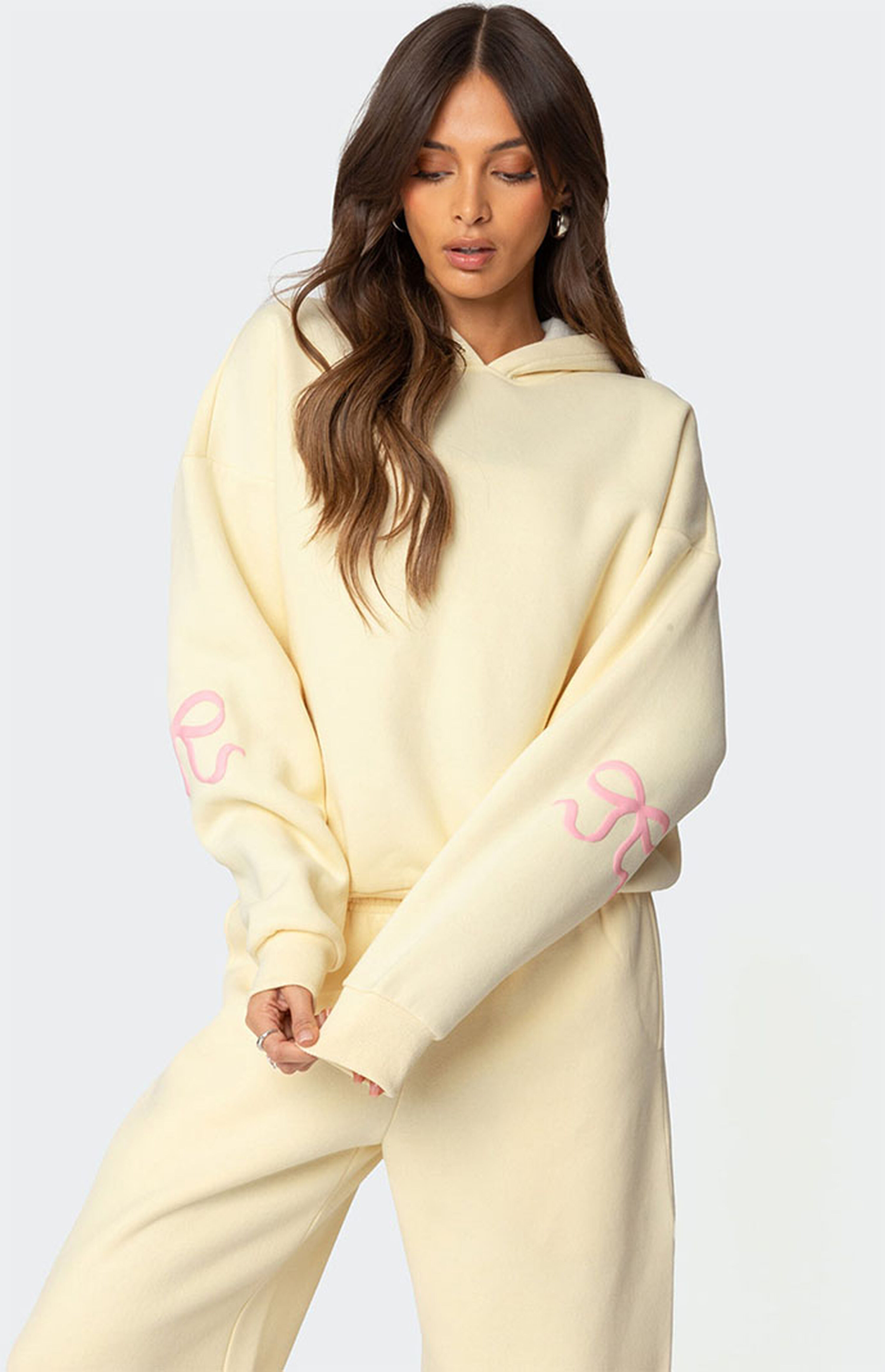 Edikted Bonney Bow Detail Hoodie | PacSun