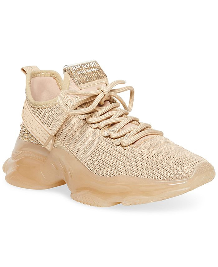 Steve Madden Women's Maxima Rhinestone-Trim Trainer Sneakers & Reviews - Athletic Shoes & Sneaker... | Macys (US)