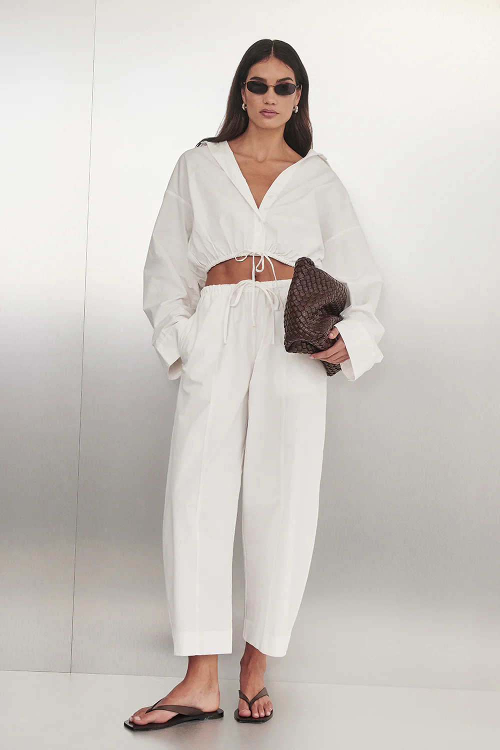 SCOUT WHITE POPLIN BARREL PANT | DISSH