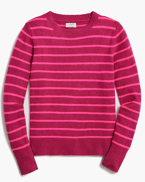 Striped crewneck sweater in extra-soft yarn | J.Crew Factory