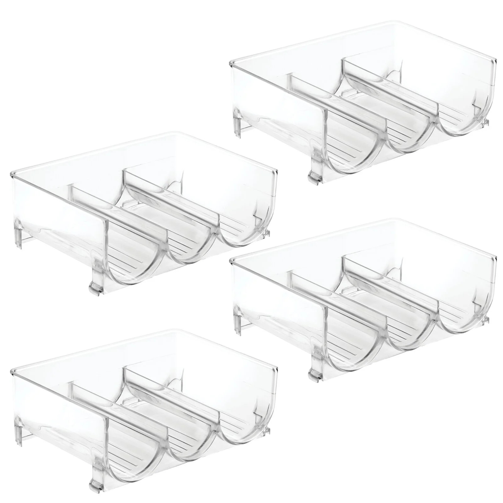 mDesign Modern Plastic Stackable Vertical Standing Wine Bottle Holder Stand - Storage Organizer, ... | Walmart (US)