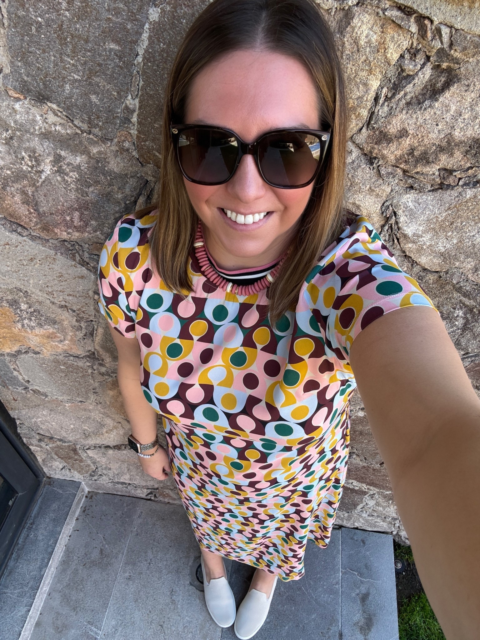 Another day of exploring San Miguel de Allende. The weather during the day has been perfect 70s. I’ve had this dress for a while so this print isn’t around anymore but I’ll link the style. I love how fun it is and the print feels so playful. I added comfortable sneakers for walking around and my pink necklace  

#LTKTravel #LTKootd #LTKMidsize