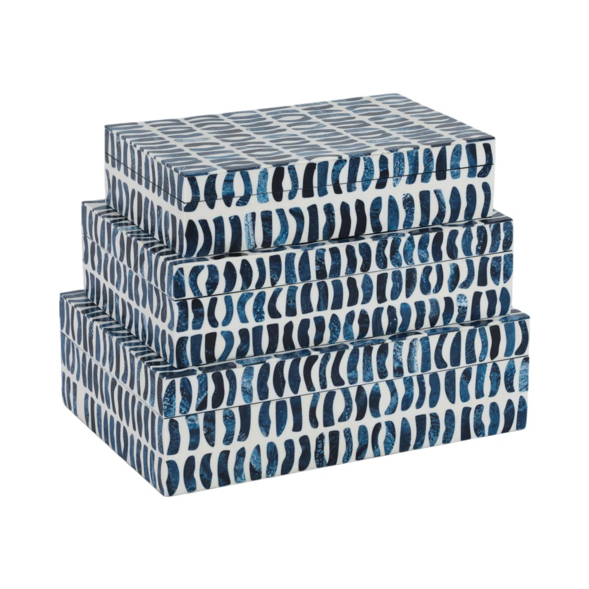 Aldossari Decorative Boxes with Lid for Office Storage - Chic Organizer Trio for Keepsake Box for... | Wayfair North America