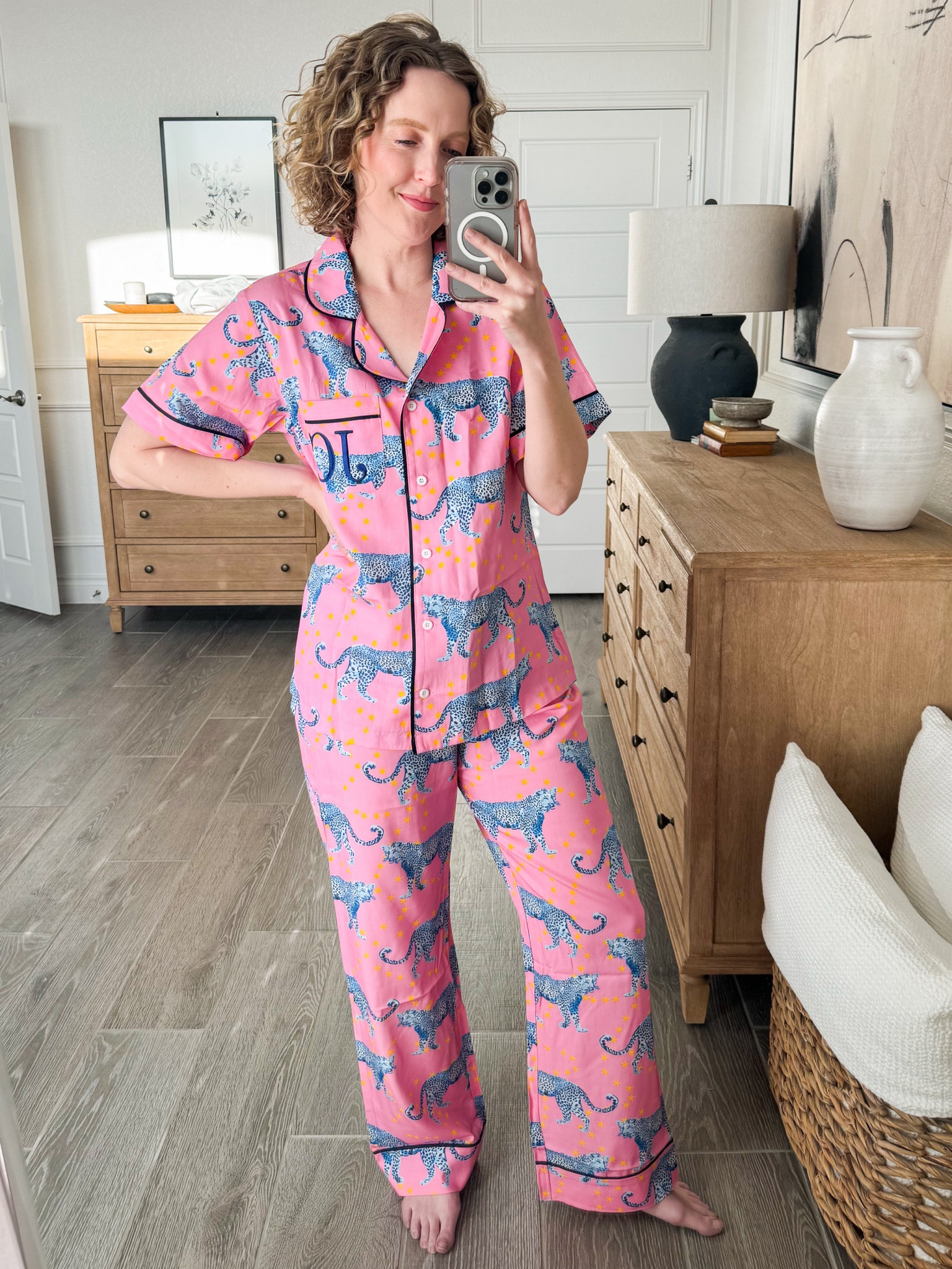 Katie Kime luxury pajamas 🐆 They run TTS (wearing a medium)

Get them monogrammed for a personal touch! 

#pajamas #katiekime 

#LTKMostLoved #LTKtravel #LTKSpringSale