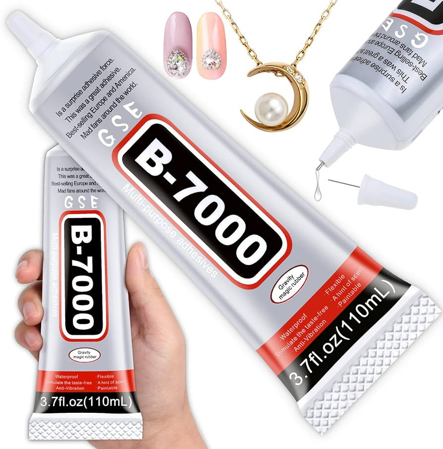 B7000 Rhinestones Glue for Crafts, 110ML Glue of Diamond Jewelry 3.7fl.oz Clear B-7000 Super Jewe... | Amazon (US)