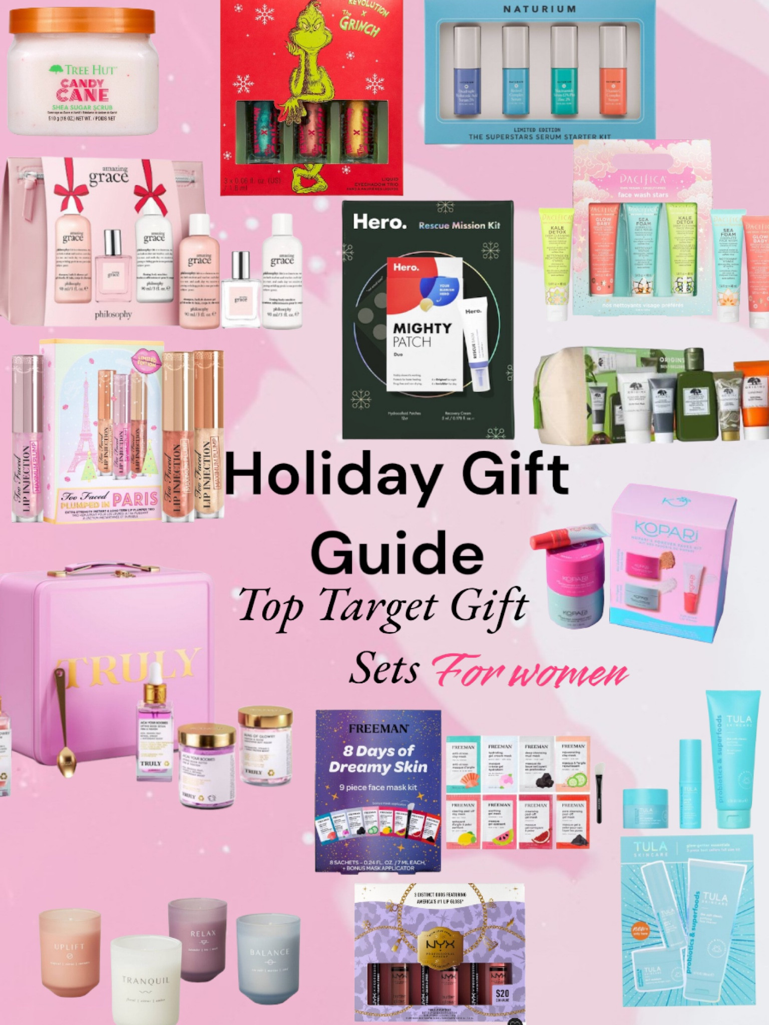 Best Target gifts sets for women that are worth getting! #christmas #christmasgifts #stockingstuffers #sales #winter #beautyfavorites #tula #facemask #skincare #skincarefavorites #giftsforher #beauty #makeup #giftsets #target #bugjetfriendly #under100 #under50

#LTKGiftGuide #LTKHoliday #LTKsalealert