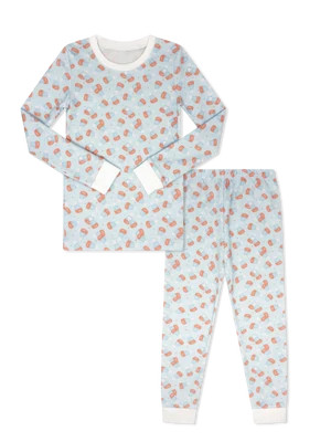 Sweet Pea PJ Set - Candy Corn Kisses Blue | JoJo Mommy