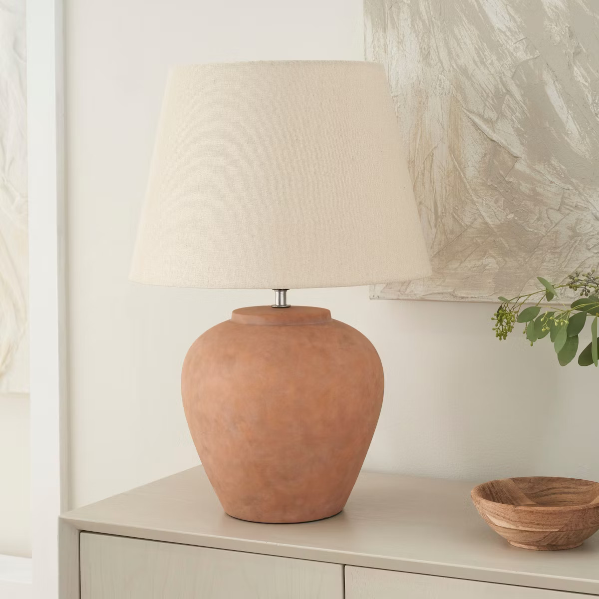 Nourison 20" Rustic Ceramic Pot Table Lamp | Target