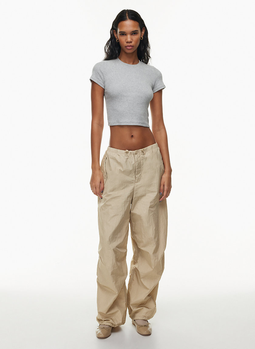 Tna Women's Homestretch Crew Waist T-Shirt in Heather Chrome | 2XL | Aritzia