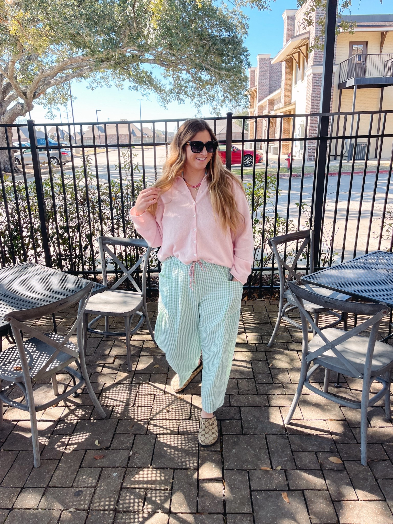 Casual ootd • sahm outfit • spring outfit • spring style • mom style • mom life 

Pants are from Metallic Market in a medium! 

#LTKmomlife #LTKootd #LTKMidsize