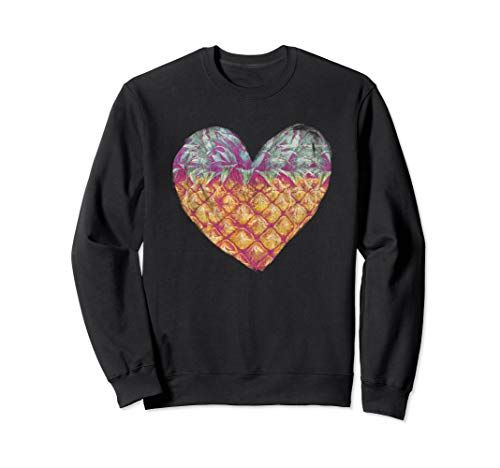 Distressed Pineapple Lover Heart Sweatshirt | Amazon (US)